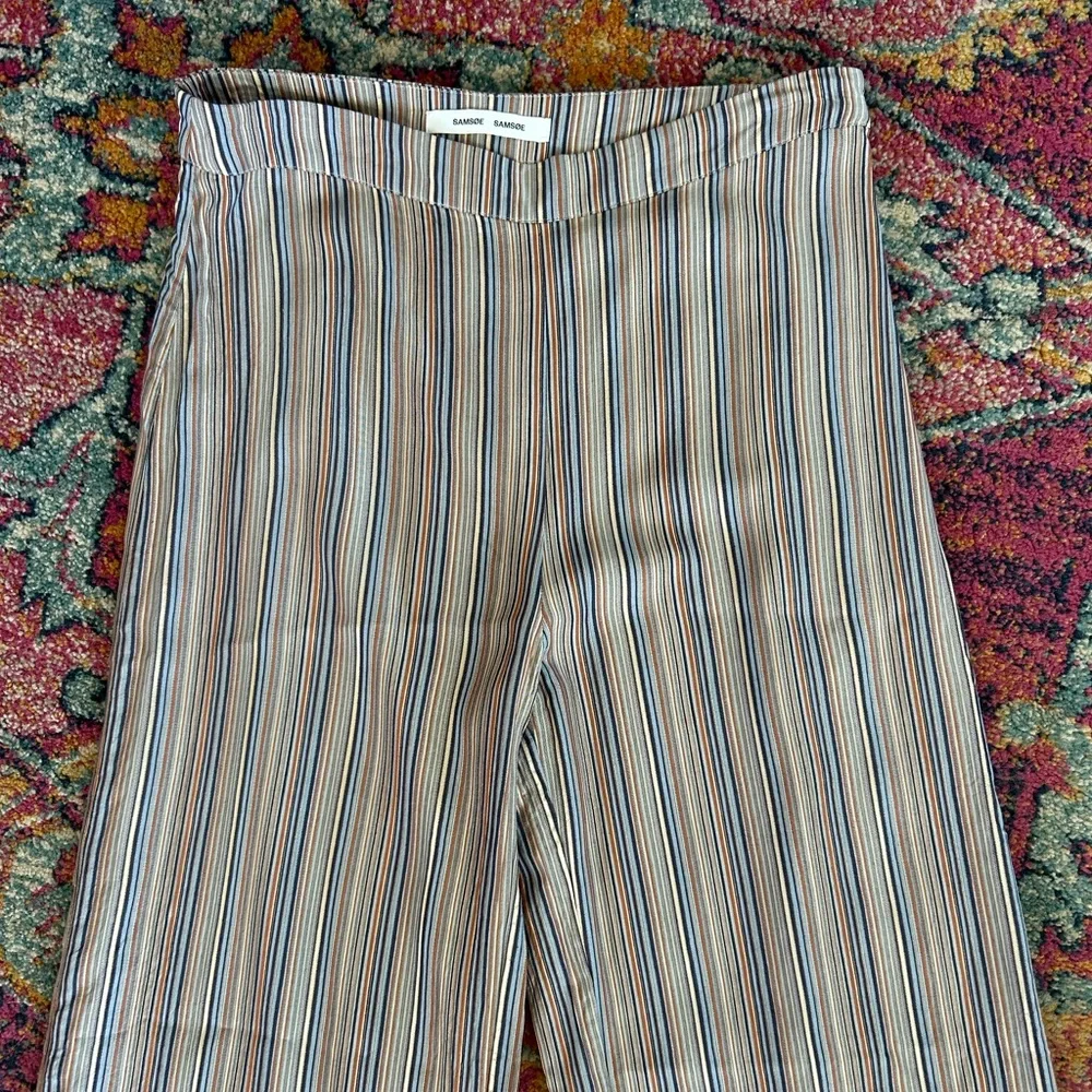 SAMSOE SAMSOE | Women’s Multicolor Striped Elina Side Zip Wide Leg Pants, Size M - Picture 7 of 16